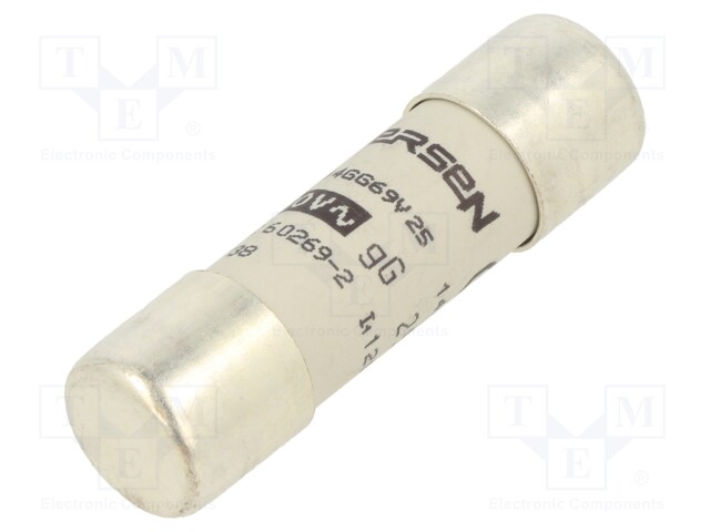 Fuse: fuse; gG; 25A; 500VAC; ceramic; 14x51mm