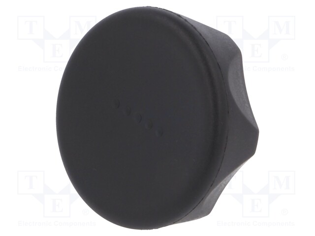 Knob; Dia: 70mm; M16; 17mm; H: 35mm; technopolymer (PA); black