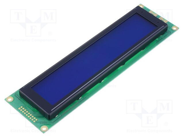 Display: LCD; alphanumeric; STN Positive; 40x4; blue; LED; PIN: 16