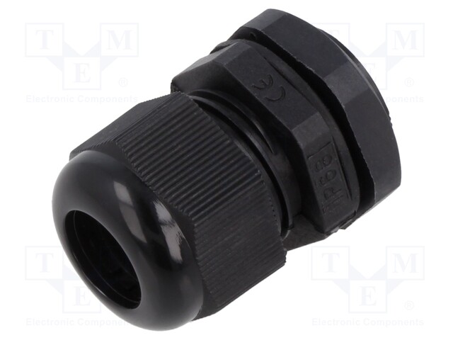 Cable gland; PG16; IP68; polyamide; black