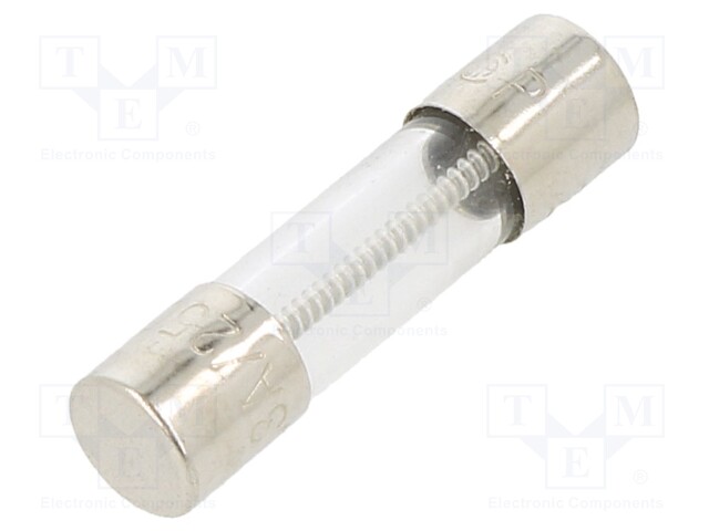 Fuse: fuse; time-lag; 3A; 250VAC; cylindrical,glass; 5x20mm; brass