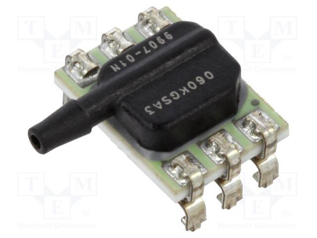 Sensor: pressure; Range: 0÷60kPa; gage; Output conf: SPI; Case: SMD