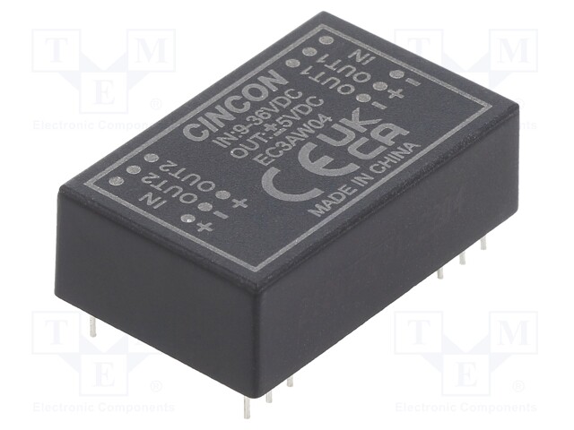 Converter: DC/DC; 3W; Uin: 9÷36V; Uout: 5VDC; Uout2: -5VDC; DIP24