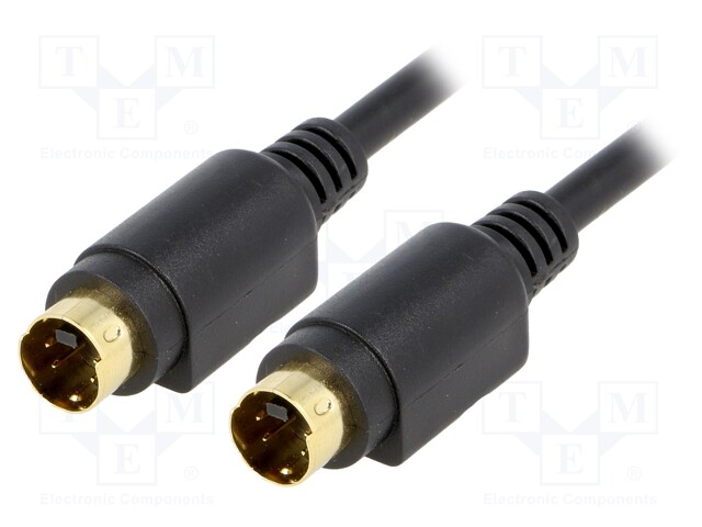 Cable; both sides,Mini-DIN plug 4pin; 1m; Plating: gold-plated