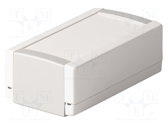 Enclosure: with panel; TOPTEC; X: 68mm; Y: 123mm; Z: 45mm; ABS; grey