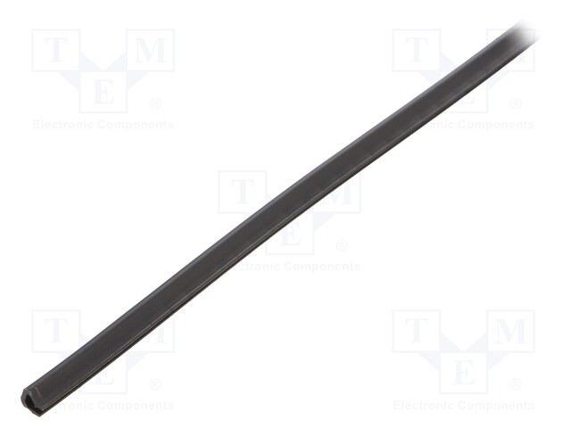 Hole and edge shield; polyetylene; black; Panel thick: 0.9÷1.6mm