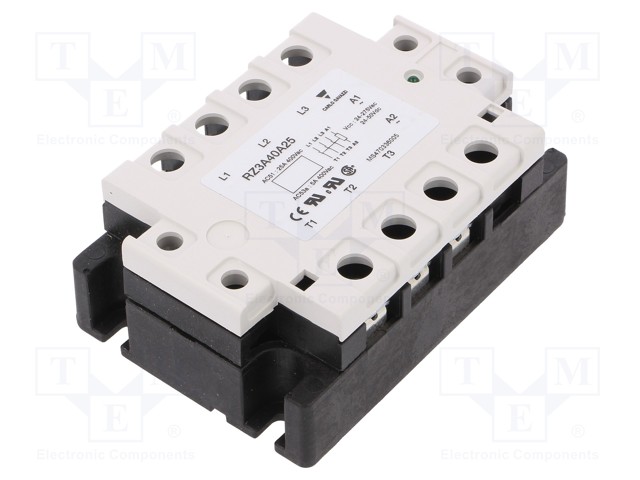 Relay: solid state; Ucntrl: 24÷50VDC; Ucntrl: 24÷275VAC; 25A; IP00