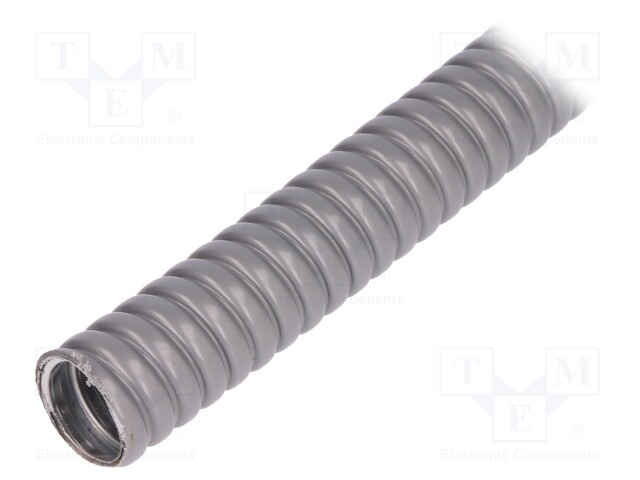 Conduit; ØBraid : 21mm; zinc-plated steel; grey; Len: 10m; -25÷80°C