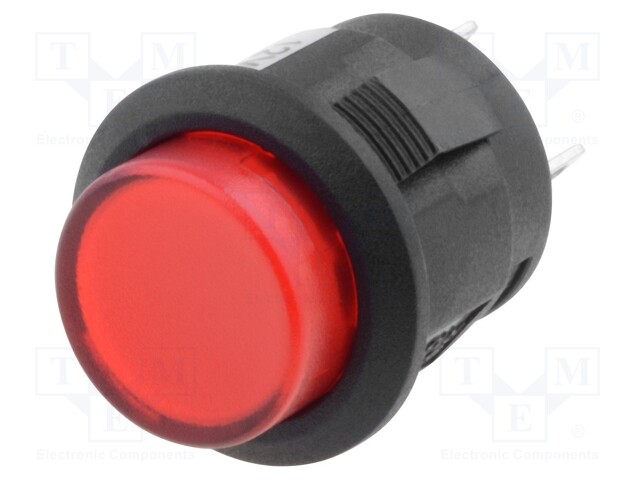 Switch: push-button; Pos: 2; SPST-NO; 1.5A/250VAC; red; red; 50mΩ