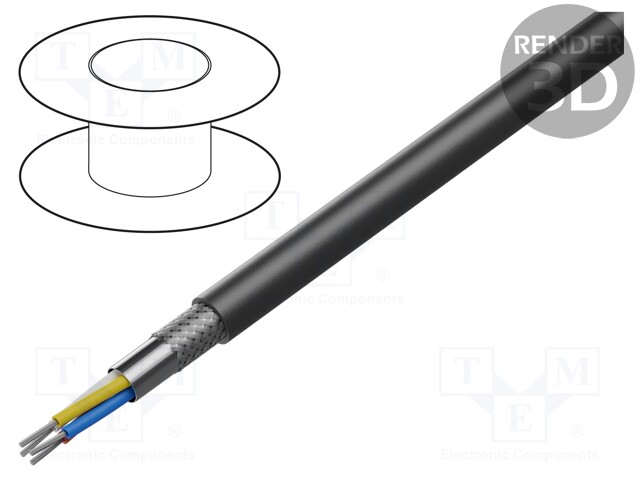 Wire; S/FTP; industrial Ethernet; 6a; stranded; Cu; 4x2x26AWG; PVC