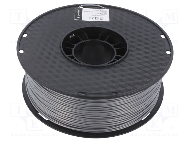 Filament: ABS; 1.75mm; silver; 225÷245°C; 1kg