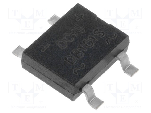 Single-phase bridge rectifier; Urmax: 50V; If: 1A; Ifsm: 50A; DB-1S