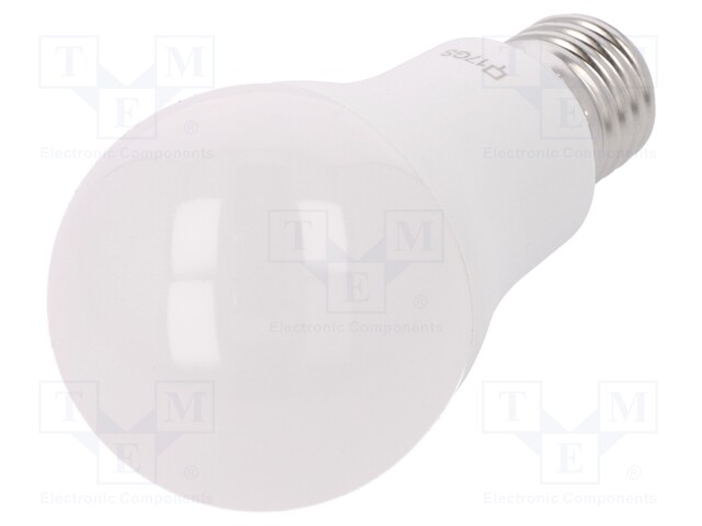 LED lamp; warm white; E27; 230VAC; 1055lm; 10W; 2700K; CRImin: 80