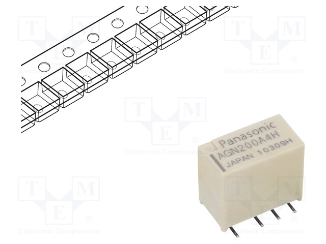 Relay: electromagnetic; DPDT; Ucoil: 4.5VDC; 0.3A/125VAC; 1A/30VDC