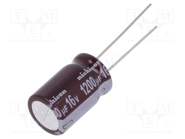 Capacitor: electrolytic; low impedance; THT; 1200uF; 16VDC; ±20%