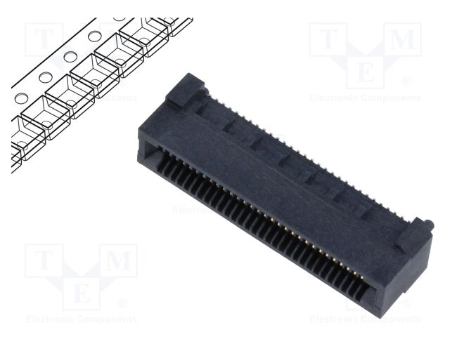 Connector: PCB to PCB; female; PIN: 60; 0.8mm; HSEC8; gold-plated