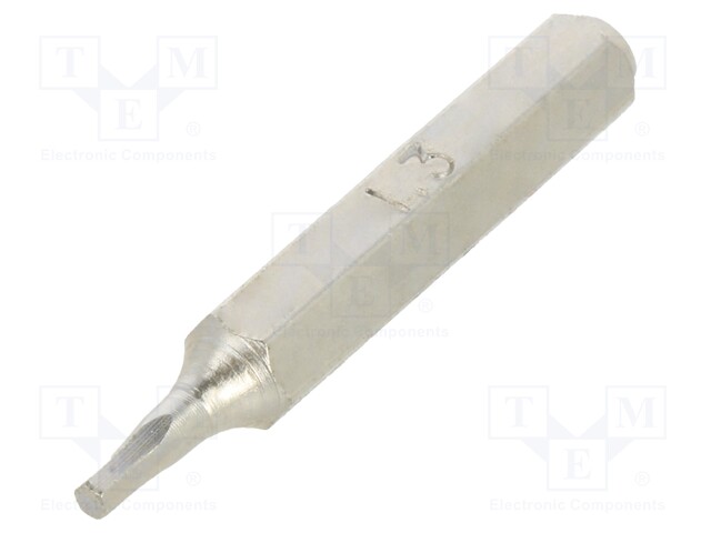 Screwdriver bit; Allen hex key; HEX 1,3mm; Overall len: 27mm