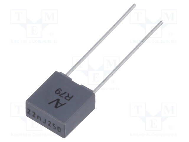 Capacitor: polypropylene; 22nF; 5mm; ±5%; 7.2x3.5x7.5mm; -55÷105°C