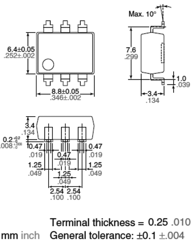 Relay: solid state; Icntrl max: 3mA; 2.5A; max.60VAC; max.60VDC