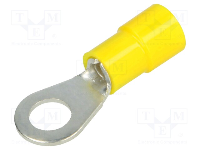 Ring terminal; M6; Ø: 6.2mm; 4÷6mm2; crimped; for cable; insulated