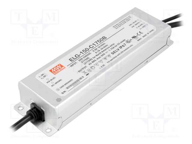 Power supply: switched-mode; LED; 150.5W; 43÷86VDC; 1750mA; IP67