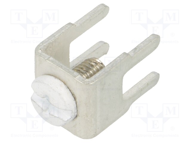 Terminal: screw terminal; THT,screw terminal; white; 7.5x5mm