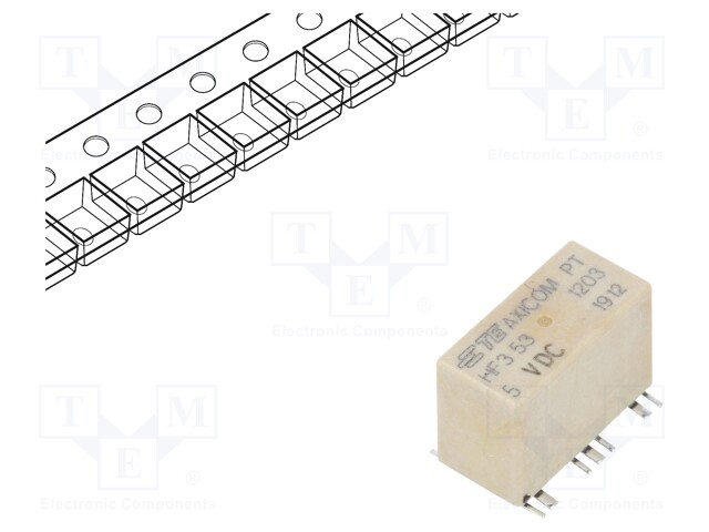 Relay: electromagnetic; SPDT; Ucoil: 5VDC; 2A; Mounting: SMT; 178Ω