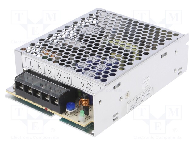 Power supply: industrial; single-channel,universal; 75W; 3.3VDC