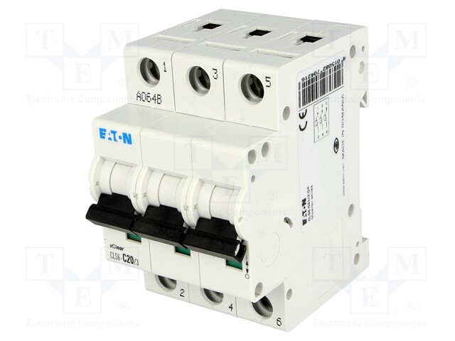 Circuit breaker; 400VAC; Inom: 20A; Poles: 3; DIN; Charact: C; 6kA