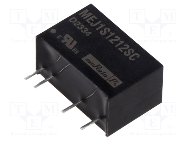 Converter: DC/DC; 1W; Uin: 10.8÷13.2V; Uout: 12VDC; Iout: 83mA; SIP