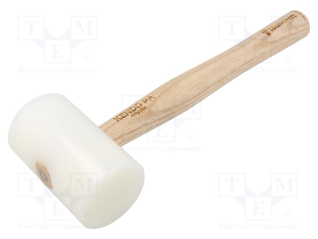 Hammer; 340g; 60mm; round; polyamide; wood (ash); KENDO