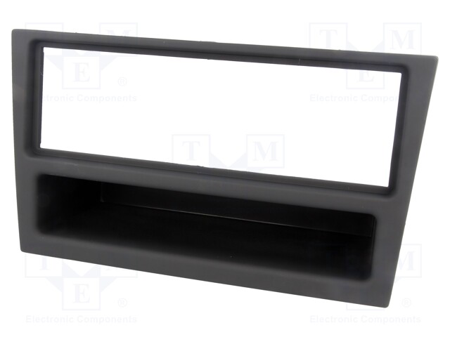 Radio mounting frame; Opel; 1 DIN; charcoal/rubber-touch