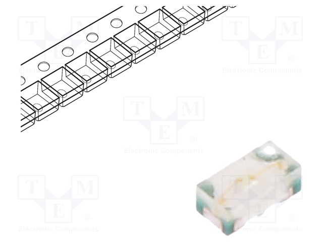 LED; SMD; 0402; green; 150÷430mcd; 1x0.5x0.4mm; 140°; 2.5÷3.3V; 5mA