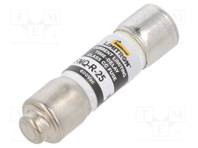 Fuse: fuse; time-lag; 25A; 600VAC; ceramic,cylindrical,industrial