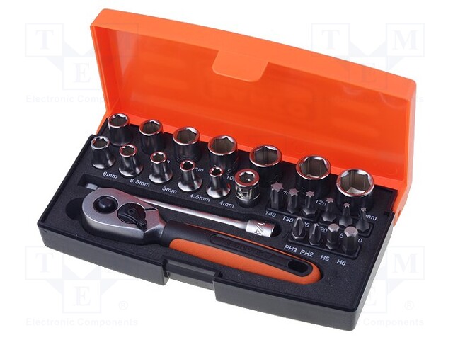 Key set; hex socket; tool steel; Pcs: 25