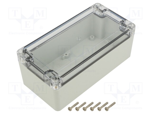 Enclosure: multipurpose; X: 80mm; Y: 160mm; Z: 60mm; ZP; light grey