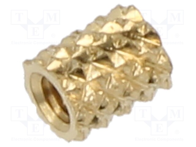 Threaded insert; brass; M2; BN: 37868; L: 3.92mm; HiMOULD®