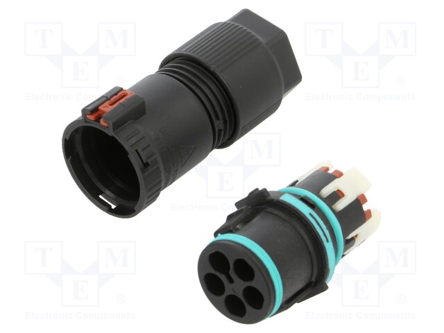 Connector: AC supply; screw terminal; male; TH389; ways: 4