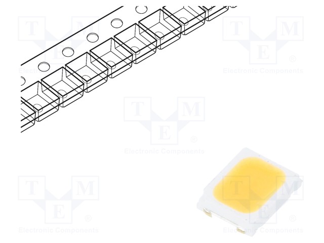 LED; SMD; 2835,PLCC2; white warm; 14÷20lm; 2650-2800K; 90; 120°