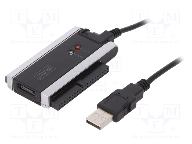 USB to SATA adapter; USB A plug,IDE 40pin,SATA socket; 900mm