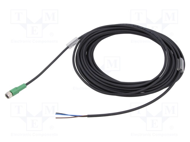 Connection lead; M8; PIN: 3; straight; 10m; plug; 60VAC; 4A; -25÷90°C