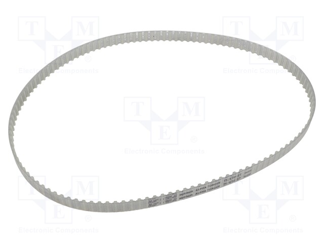 Timing belt; T5; W: 10mm; H: 2.2mm; Lw: 610mm; Tooth height: 1.2mm