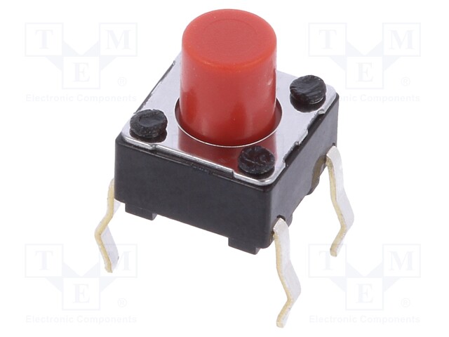 Microswitch TACT; SPST; Pos: 2; 0.05A/12VDC; THT; 2.6N; 6x6x3.5mm