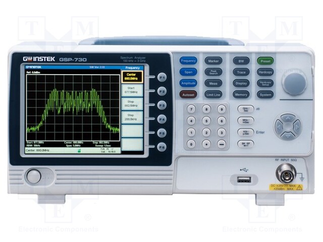 Spectrum analyzer; Display 1: LCD TFT 5,6" (640x480),color