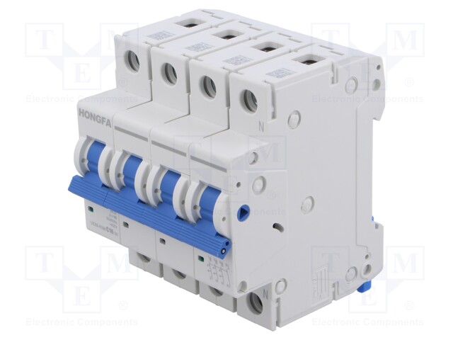 Circuit breaker; 230/400VAC; Inom: 16A; Poles: 3+N; Charact: C; 6kA