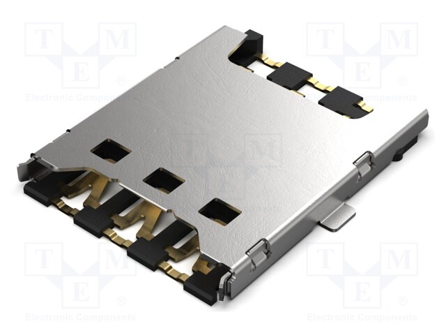 Connector: for cards; Nano SIM; SMT; gold flash; PIN: 6; 1.35mm