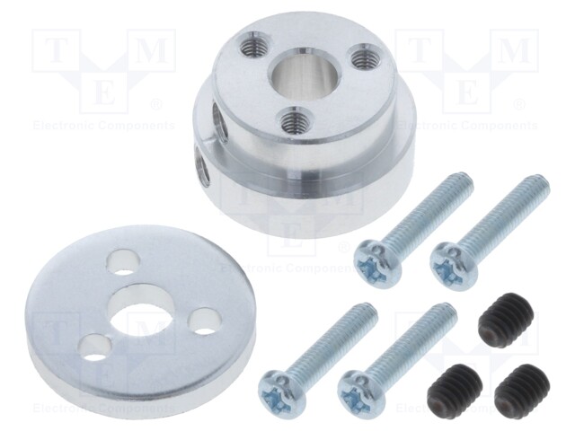 Bracket wheel; Shaft: smooth; Pcs: 1; Shaft dia: 6.35mm; Ø: 21.9mm