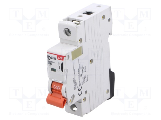 Circuit breaker; 230/400VAC; Inom: 4A; Poles: 1; Charact: B; 6kA