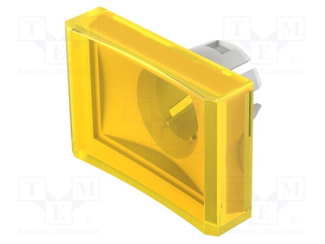 Actuator lens; 16mm; 51; yellow; plastic; 15.3x21.5mm