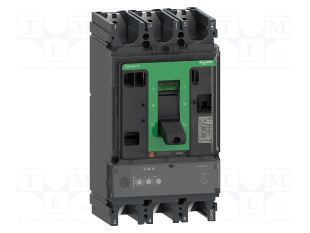 Power breaker; Poles: 3; DIN; Inom: 250A; NSX; IP40; -25÷70°C; 690VAC